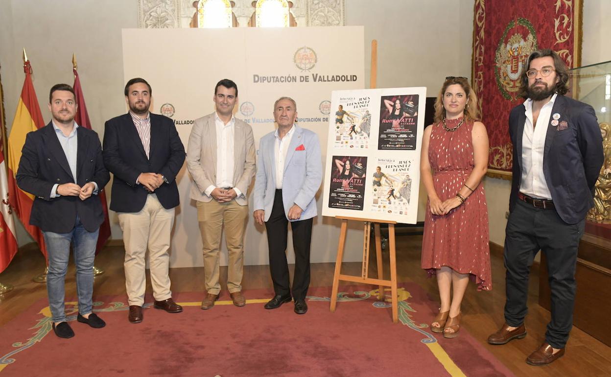 De izquierda a derecha, Alberto Magdaleno, José Ángel Alonso, David Esteban, Faustino González, Iratxe Villena y Javier San Segundo. 