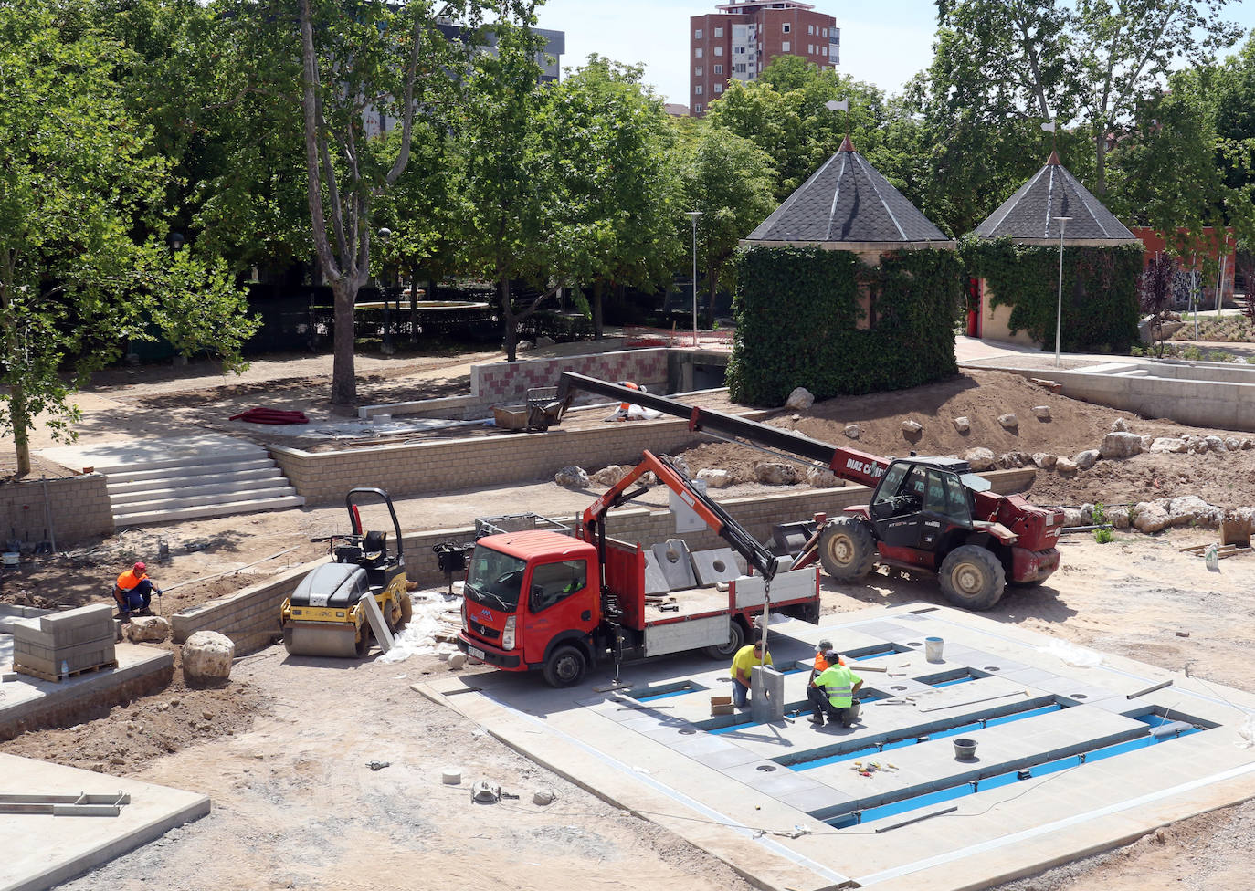 Fotos: Continúan las obras en el parque Juan de Austria de Valladolid