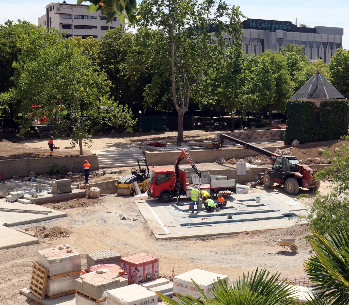 Fotos: Continúan las obras en el parque Juan de Austria de Valladolid