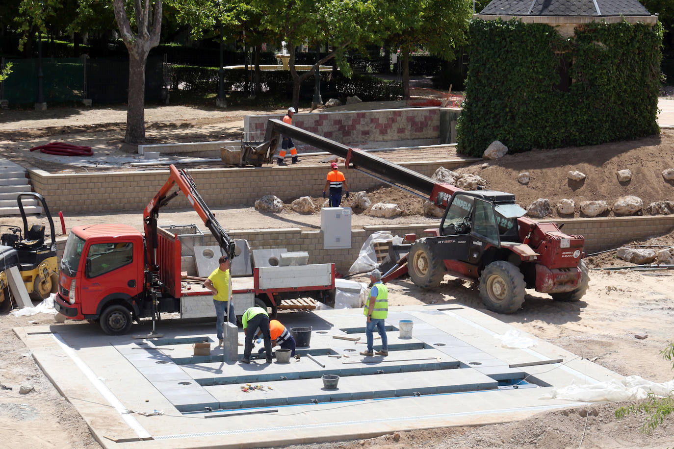 Fotos: Continúan las obras en el parque Juan de Austria de Valladolid