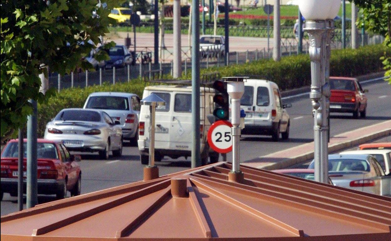 Estación medidora de ozono en el Paseo de Zorrilla. 