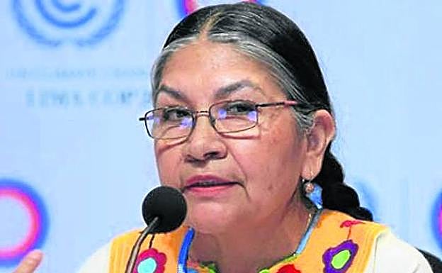 La peruana Tarcila Rivera, una de las activistas indígenas más reconocidas del mundo.