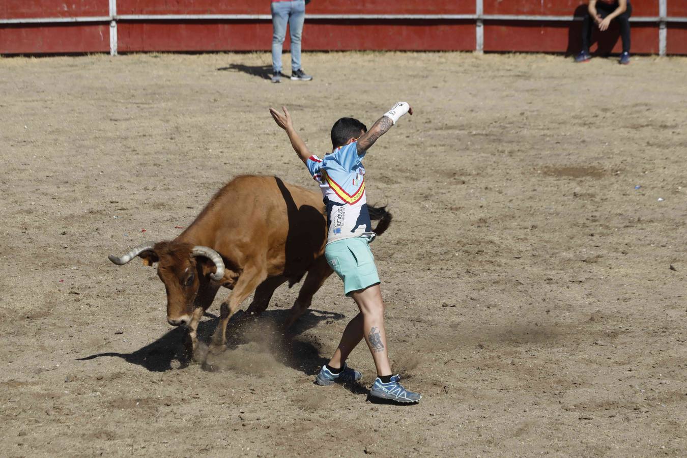 La capea fue entretenida gracias al ganado y a un grupo de cortadores, que no cesaron en su intento hasta lograr unos buenos cortes