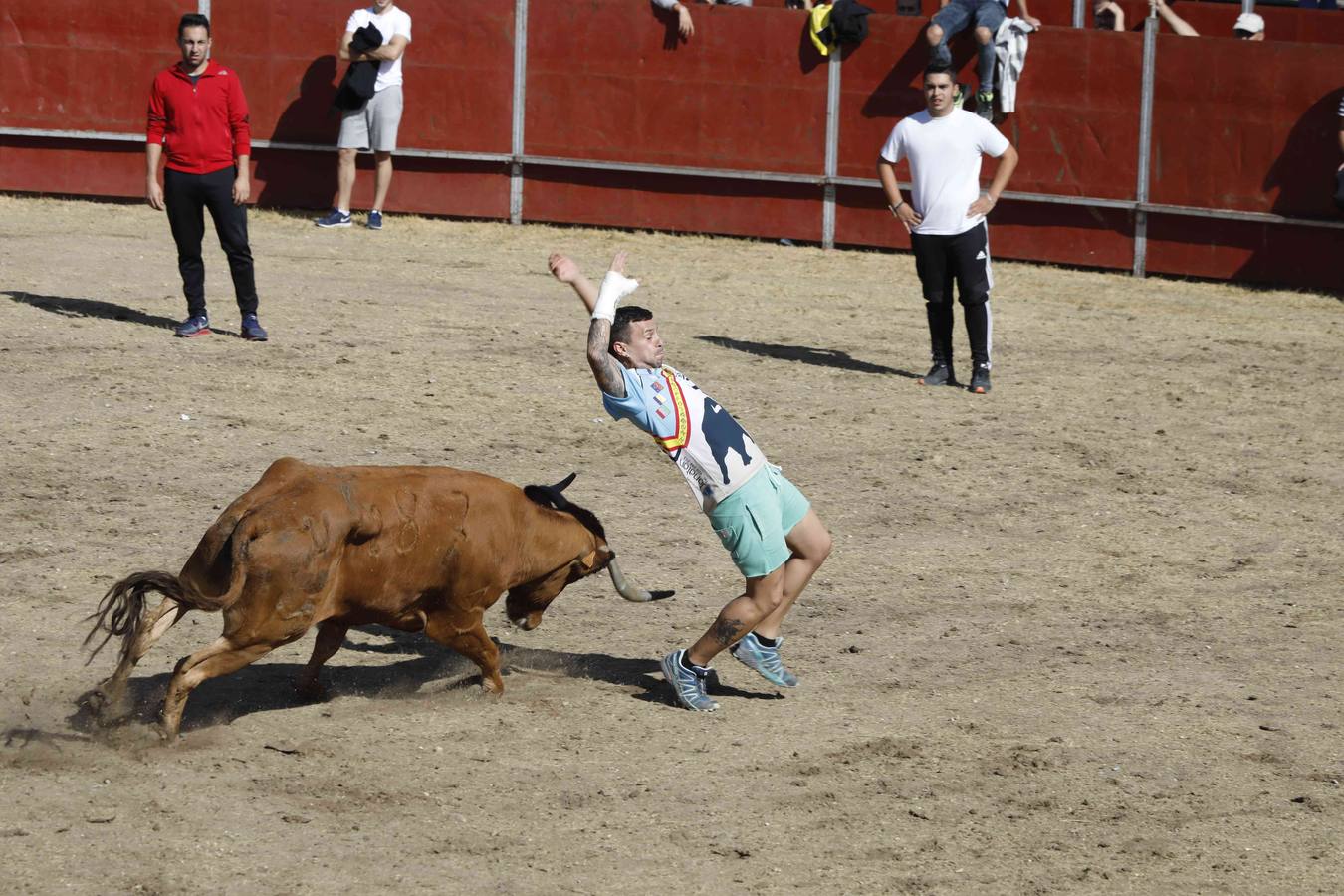 La capea fue entretenida gracias al ganado y a un grupo de cortadores, que no cesaron en su intento hasta lograr unos buenos cortes