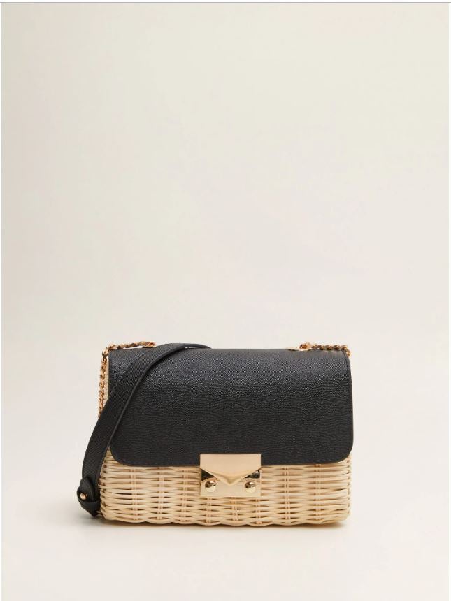 Bolso combinado de bambú. Mango