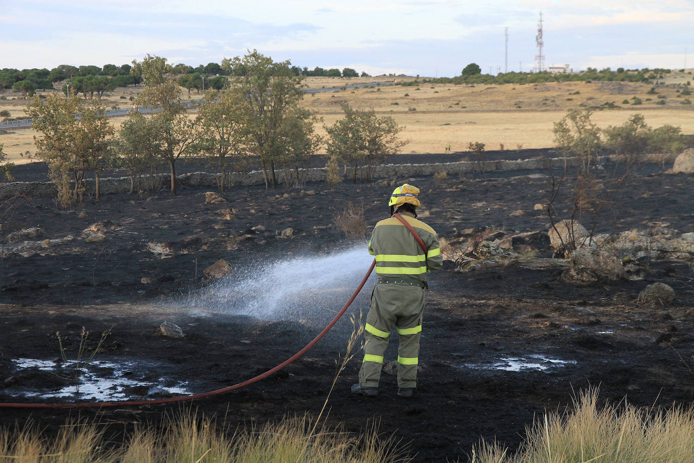 Fotos: Incendio de pastos en Torrecaballeros