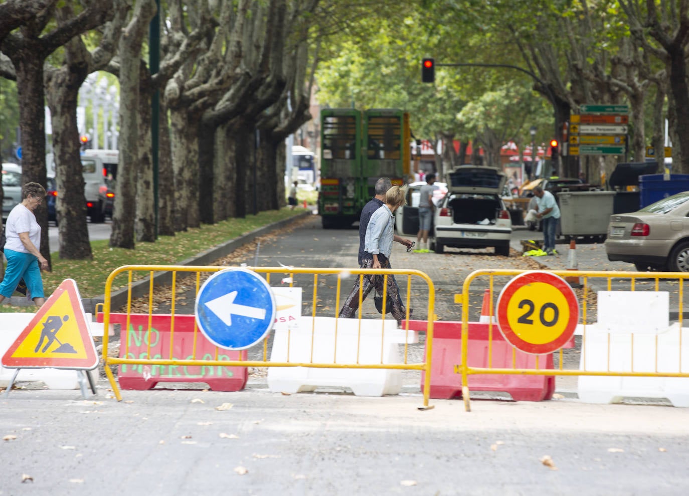 Obras en Paseo Zorrilla.