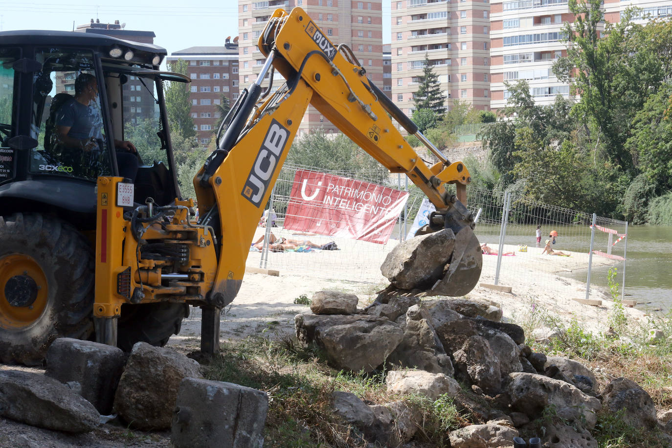 Fotos: Trabajos de restauración en las aceñas del Pisuerga