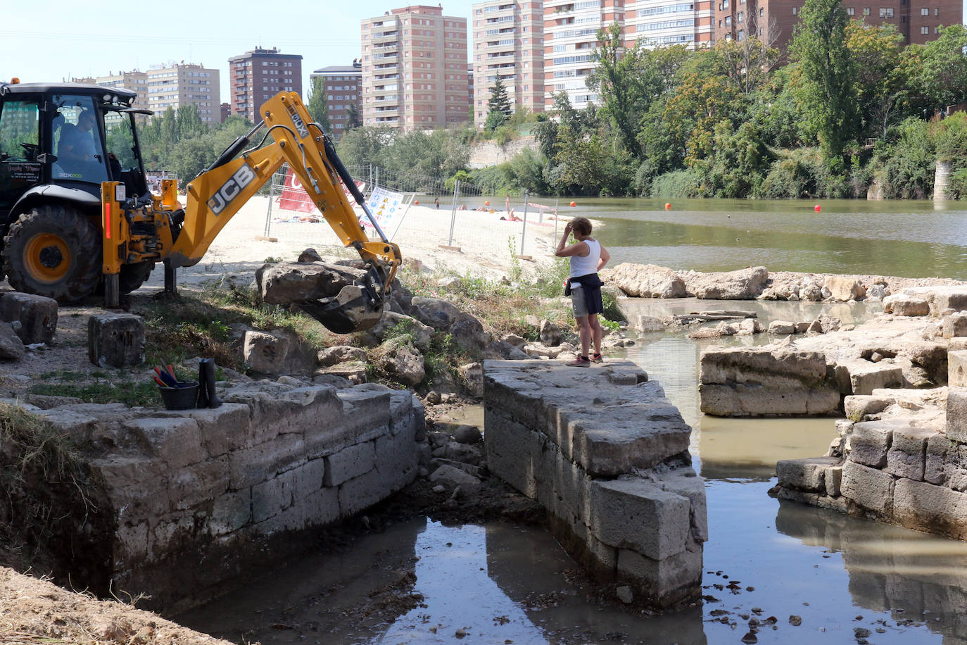 Fotos: Trabajos de restauración en las aceñas del Pisuerga