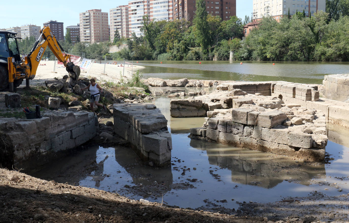 Fotos: Trabajos de restauración en las aceñas del Pisuerga