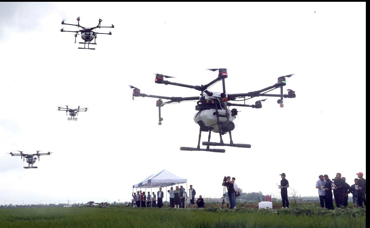 Ensayo cion drones aplicados al campo. 