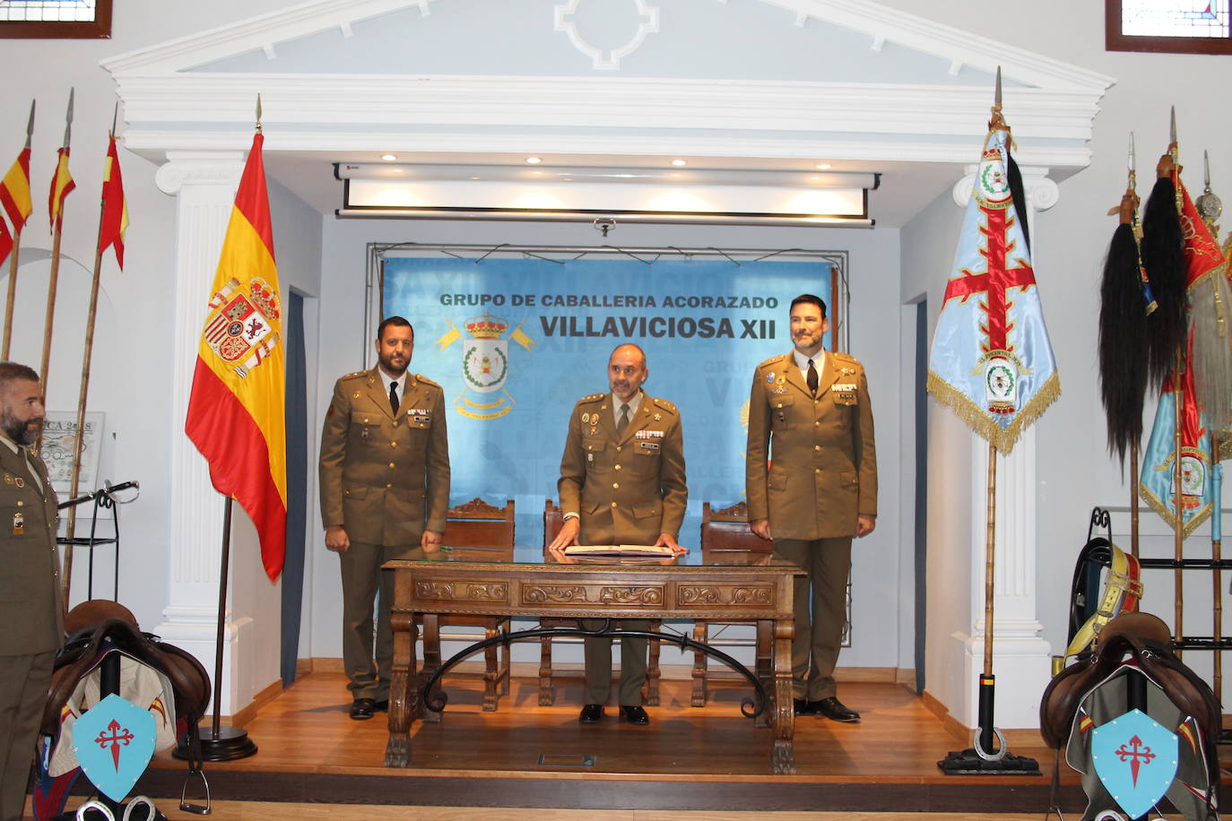 Fotos: El teniente coronel Carlos Palmero, nuevo jefe del Grupo de Caballería Acorazado &#039;Villaviciosa&#039;