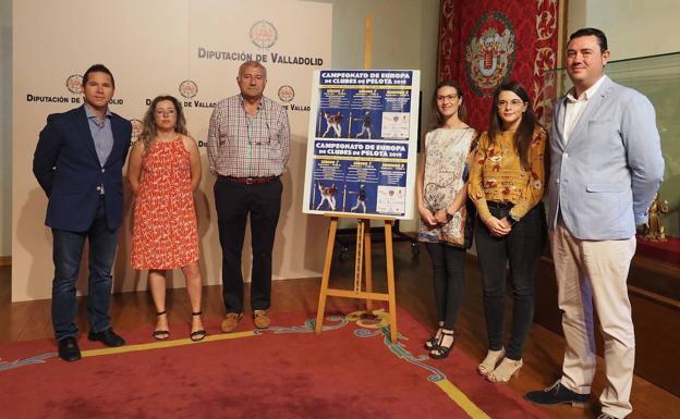 Presentación del Campeonato de Europa de pelota que tendrá lugar este fin de semana en Íscar. 