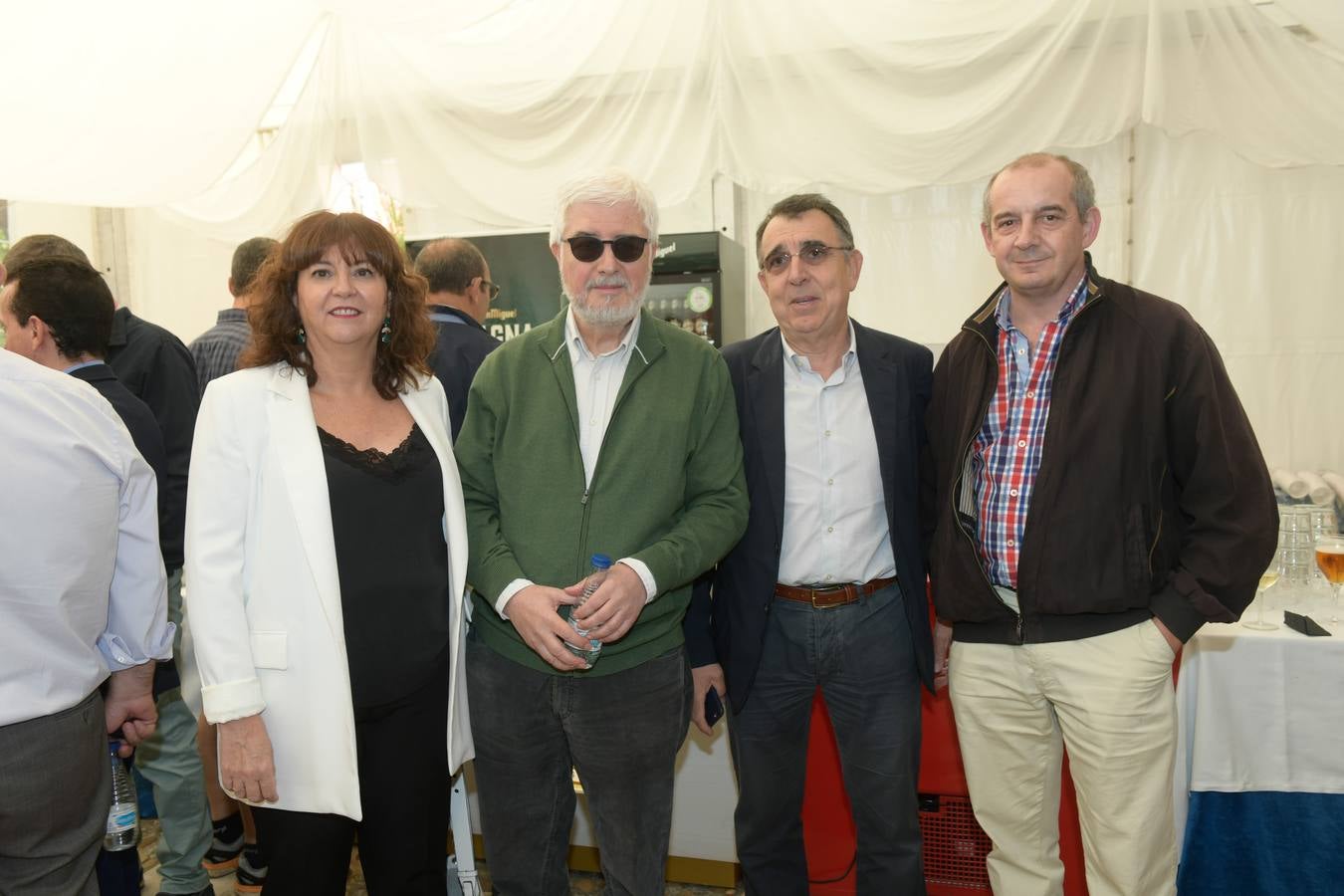 Ruth Rodríguez (directora de RTVE en Castilla y León), Carlos Blanco (columnista de El Norte), Eugenio Gascón (Calprint) y el periodista Jesús Martínez.