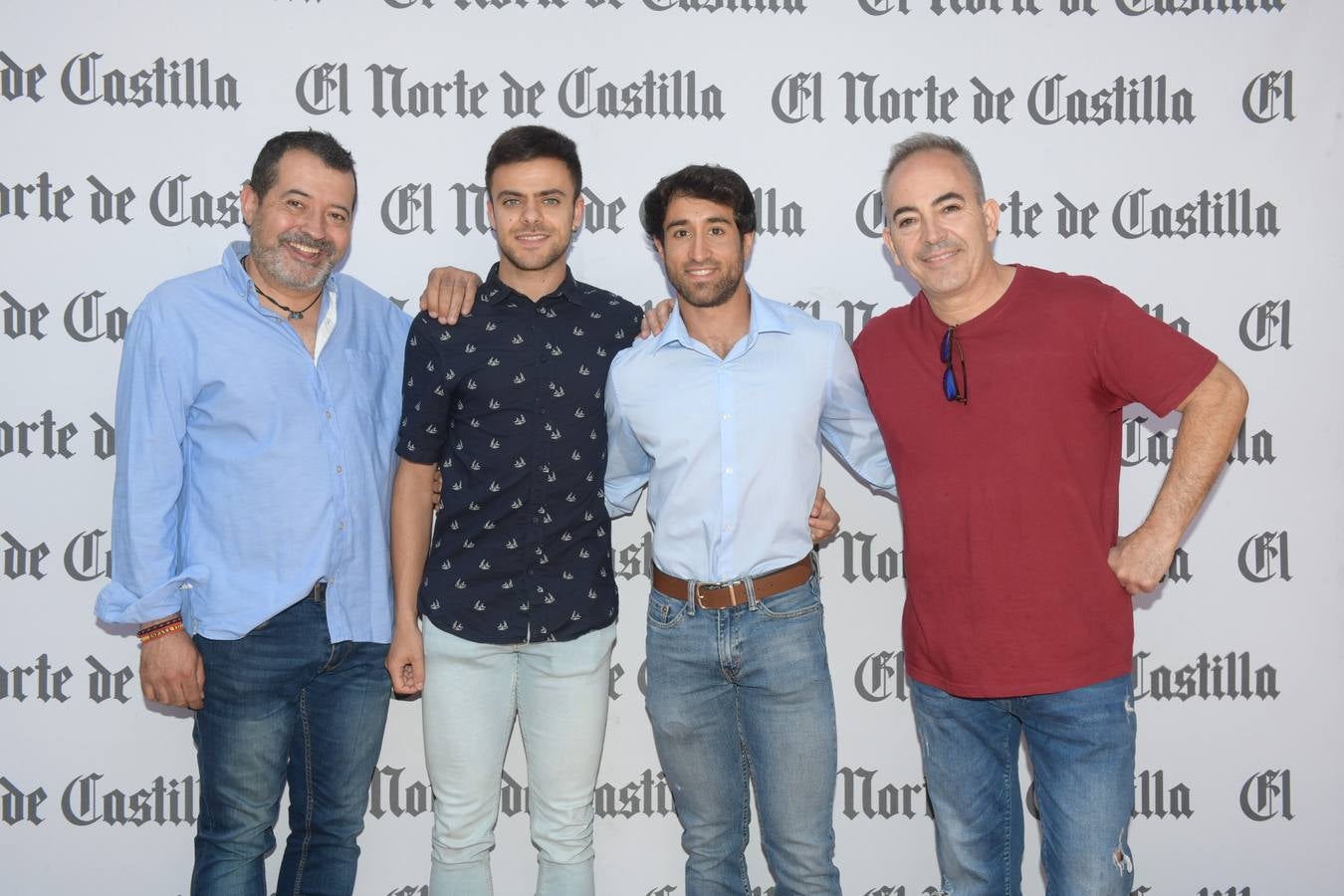 Paulino Díaz, Sergio Juárez (campeón de España de 100 metros lisos), Sergio San José (entrenador) y Miguel Asensio.