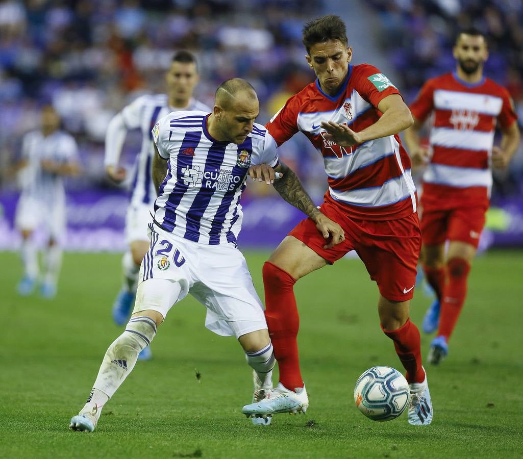 Óscar Plano adelantó al Real Valladolid después de una gran jugada llevada por Nacho, Guardiola y Toni Villa y empató Carlos Fernández