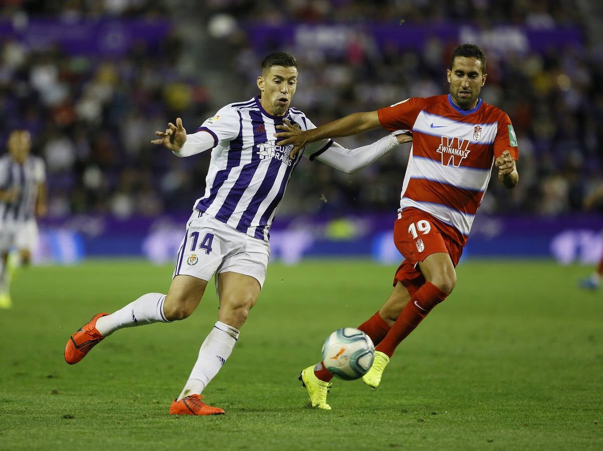 Óscar Plano adelantó al Real Valladolid después de una gran jugada llevada por Nacho, Guardiola y Toni Villa y empató Carlos Fernández