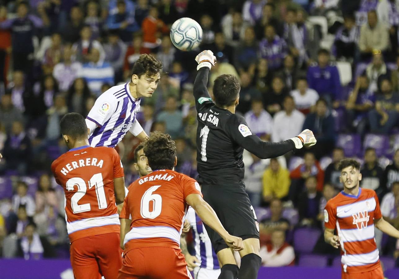 Óscar Plano adelantó al Real Valladolid después de una gran jugada llevada por Nacho, Guardiola y Toni Villa y empató Carlos Fernández