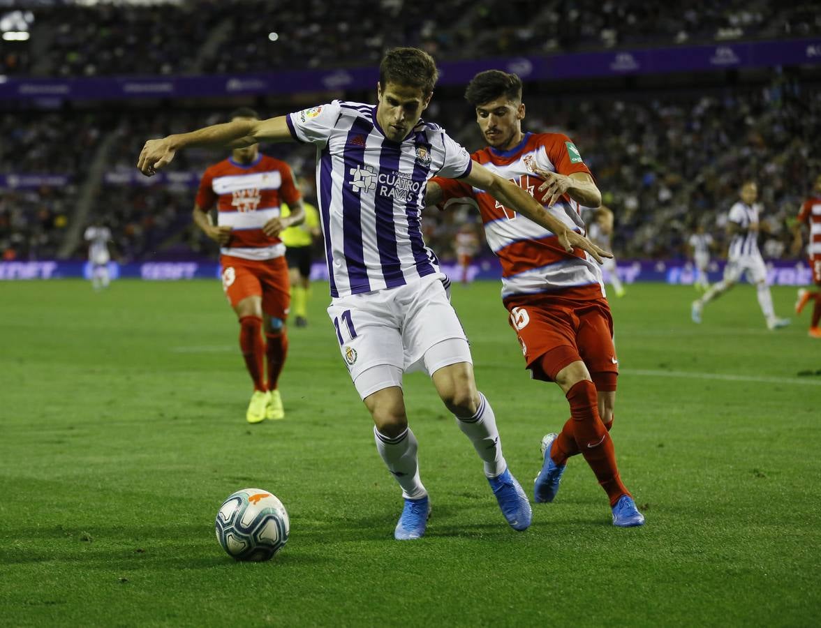 Óscar Plano adelantó al Real Valladolid después de una gran jugada llevada por Nacho, Guardiola y Toni Villa y empató Carlos Fernández