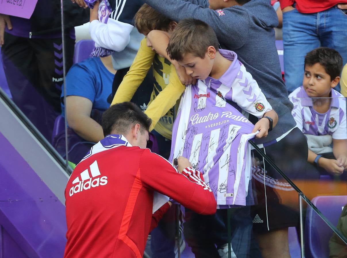 Óscar Plano adelantó al Real Valladolid después de una gran jugada llevada por Nacho, Guardiola y Toni Villa y empató Carlos Fernández