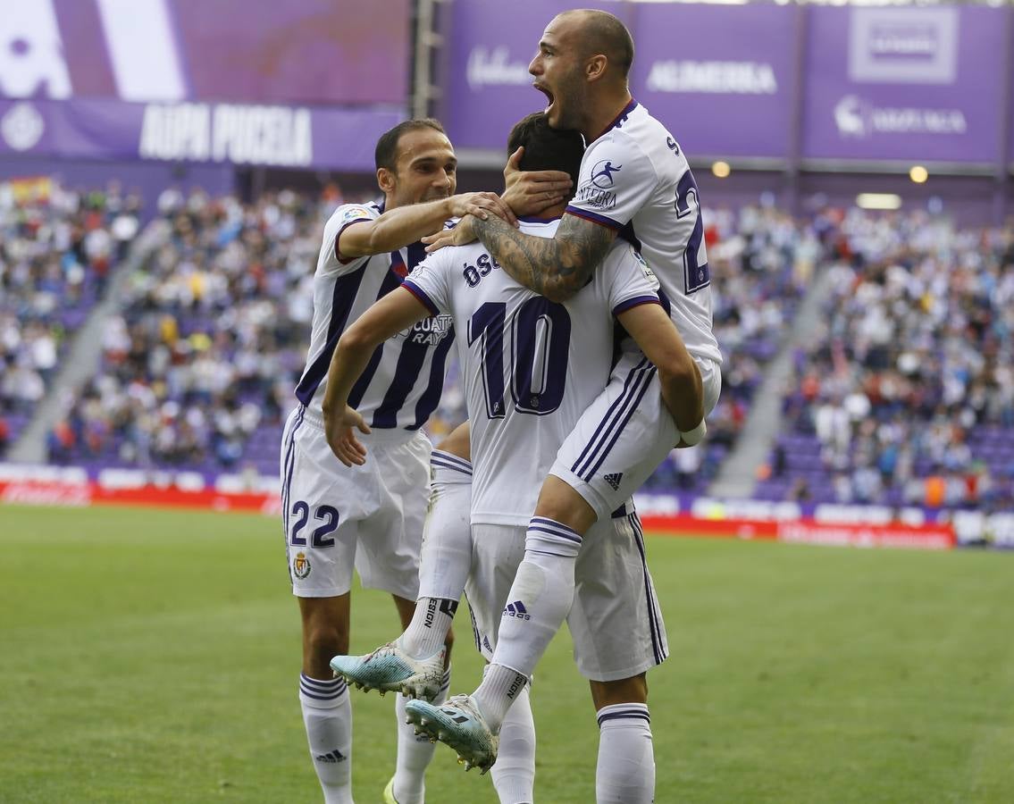 Óscar Plano adelantó al Real Valladolid después de una gran jugada llevada por Nacho, Guardiola y Toni Villa y empató Carlos Fernández