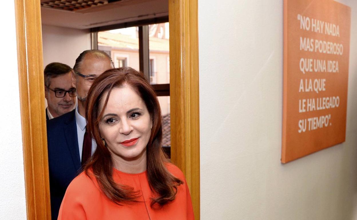 Silvia Clemente tras su presentación como candidata de Cs a la Junta. 