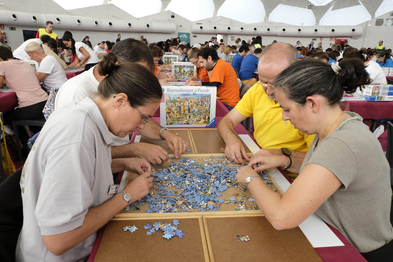 Unos 700 aficionados de 40 países diferentes participan este fin de semana en el I Campeonato del Mundo de Puzles que se celebra en la Cúpula del Mileno de Valladolid y que ha dado inicio hoy sábado con el torneo por equipos, al que seguirán mañana las disciplinas individual y por parejas. En total, el certamen, que cuenta con el apoyo del Ayuntamiento, repartirá 2.500 euros en premios.