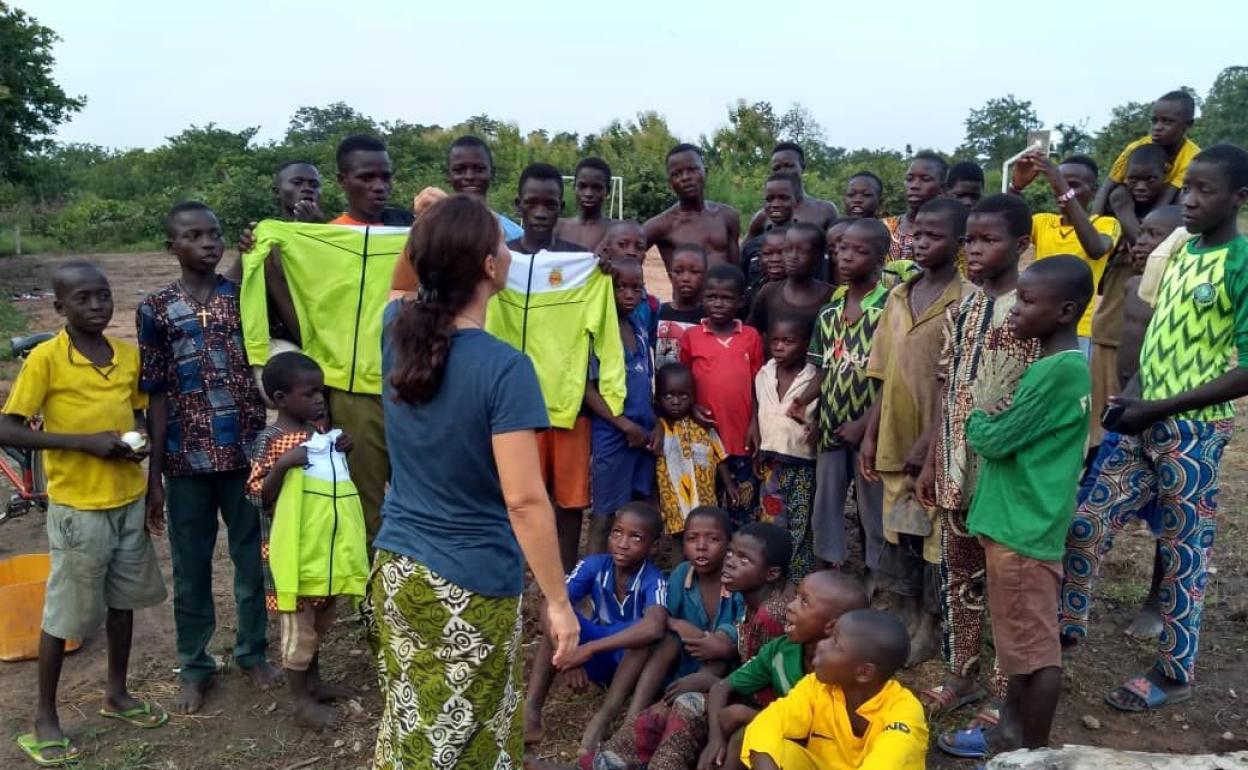 Una de las misioneras, en Benín. 