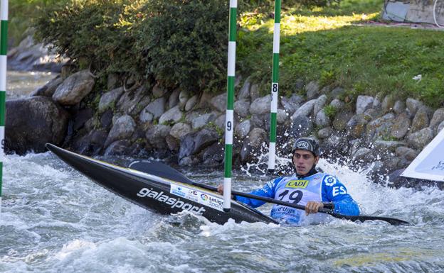 David Llorente, en el circuito de la Seu d'Urgell. 