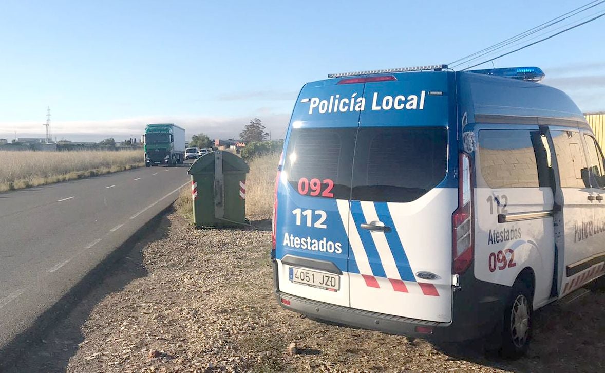 Imagen del lugar del accidente, este lunes.