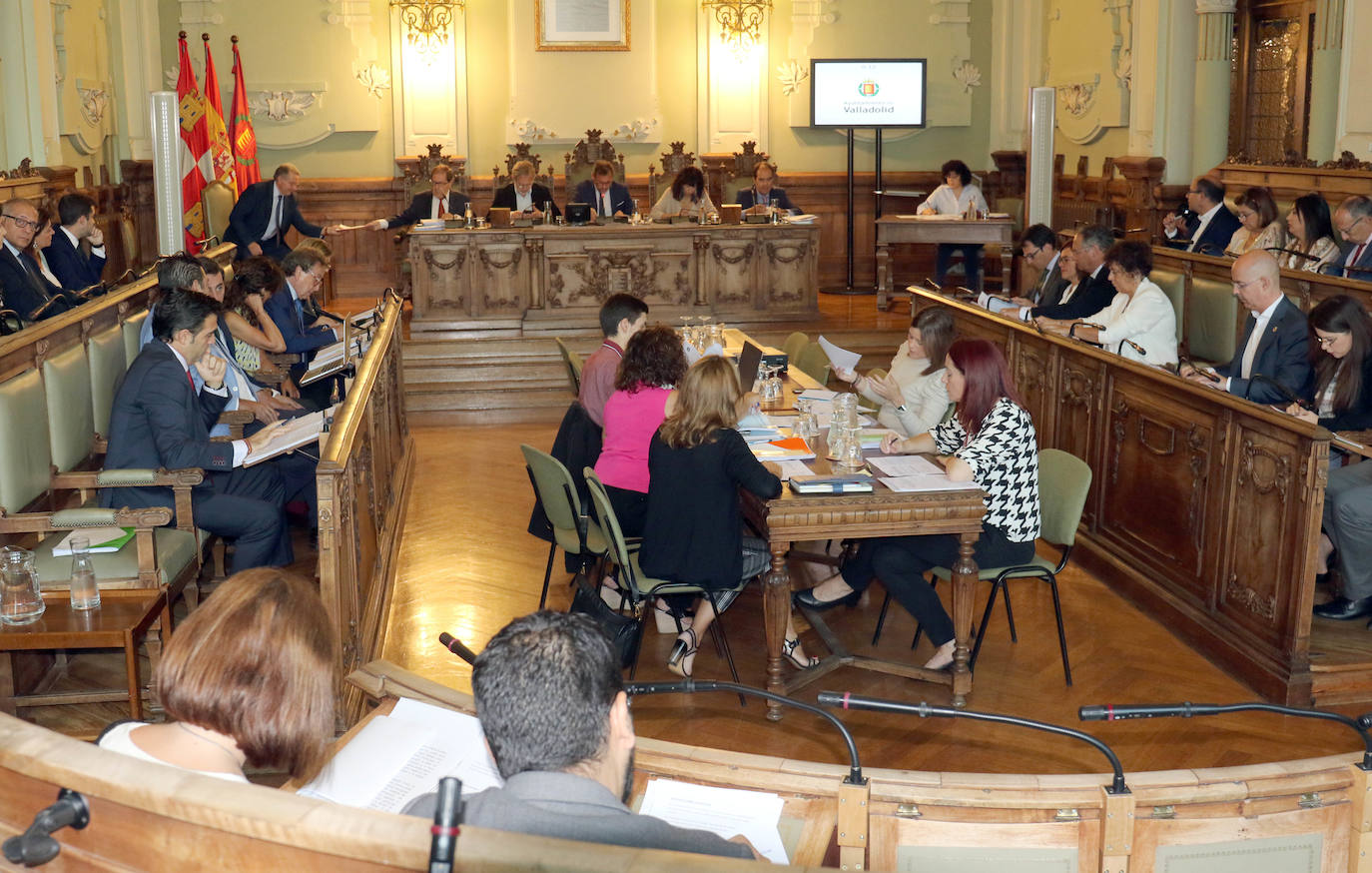 Pleno en el Ayuntamiento de Valladolid.