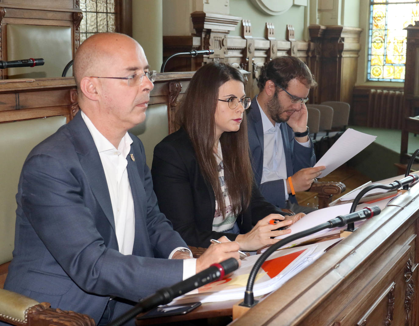 Pleno en el Ayuntamiento de Valladolid.