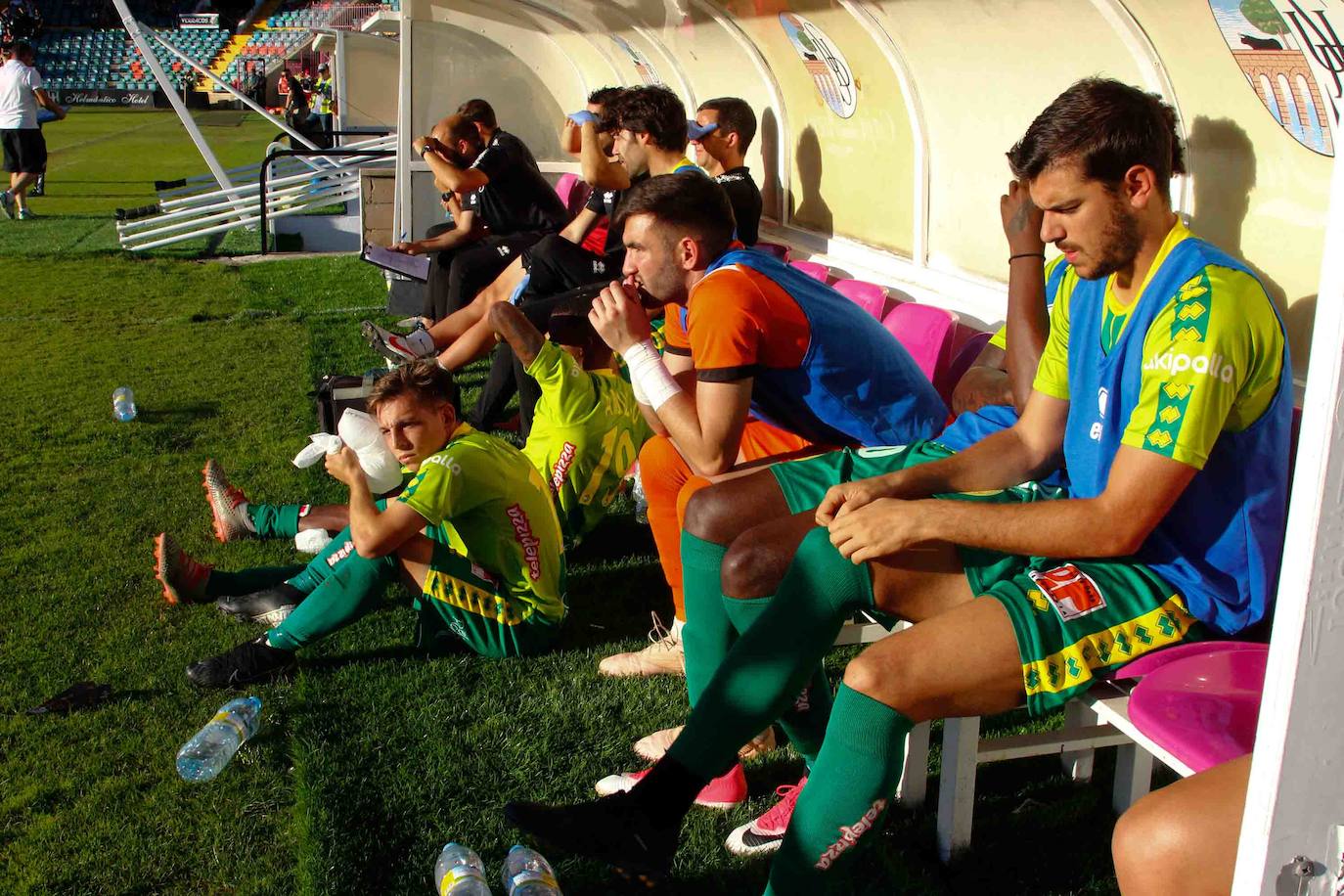 Los jugadores del Salamanca CF UDS y Unionistas. 