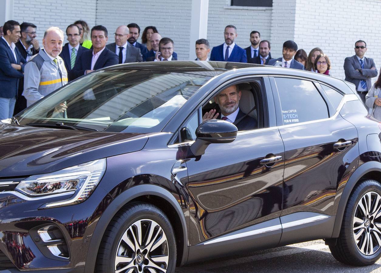 El Rey Felipe VI visita la factoría de carrocería y montaje de Renault Valladolid.