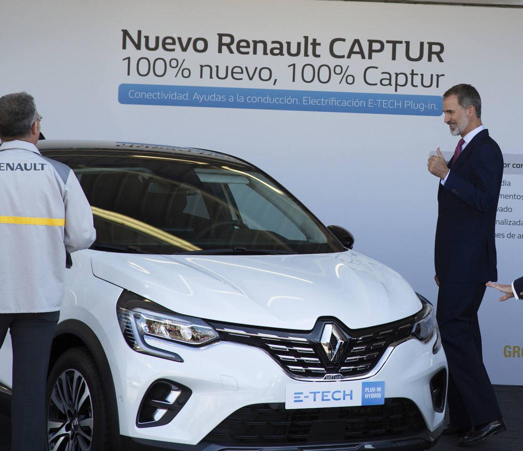 Fotos: El Rey Felipe VI visita la factoría de carrocería y montaje de Renault Valladolid