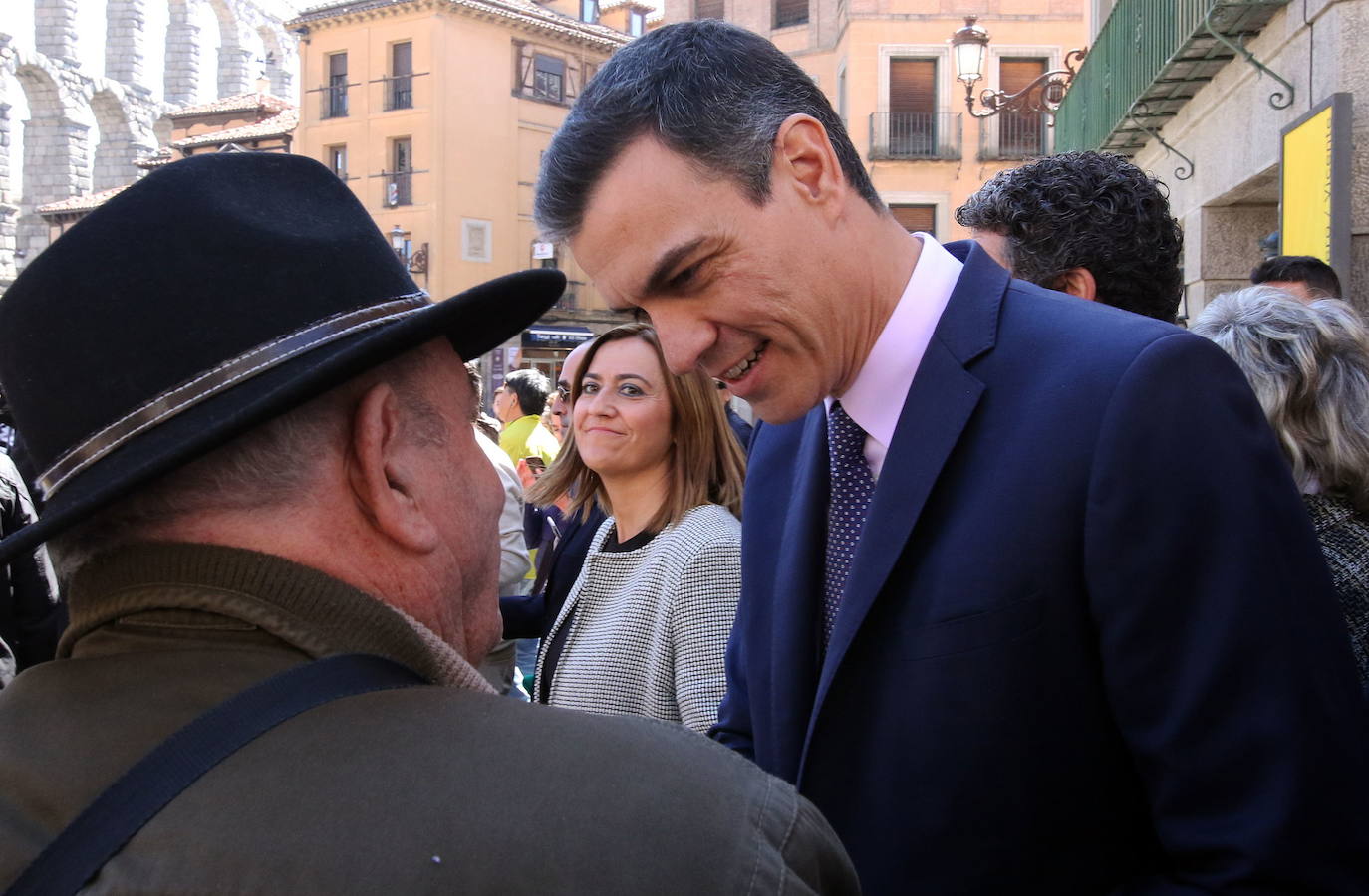 Pedro Sanchez, en una visita a Segovia. 