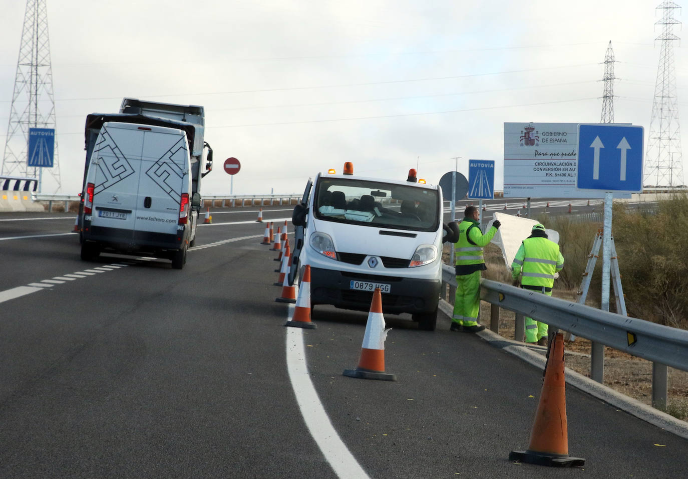 Fotos: Apertura de un tramo de las obras de desdoblamiento de la SG-20