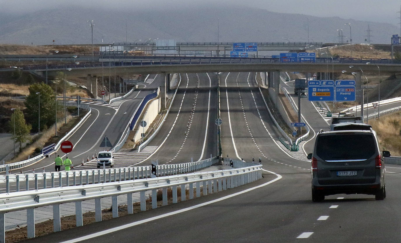 Fotos: Apertura de un tramo de las obras de desdoblamiento de la SG-20