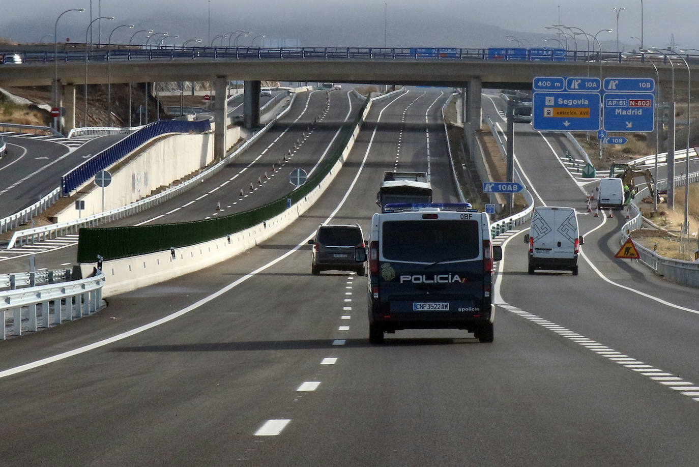 Fotos: Apertura de un tramo de las obras de desdoblamiento de la SG-20