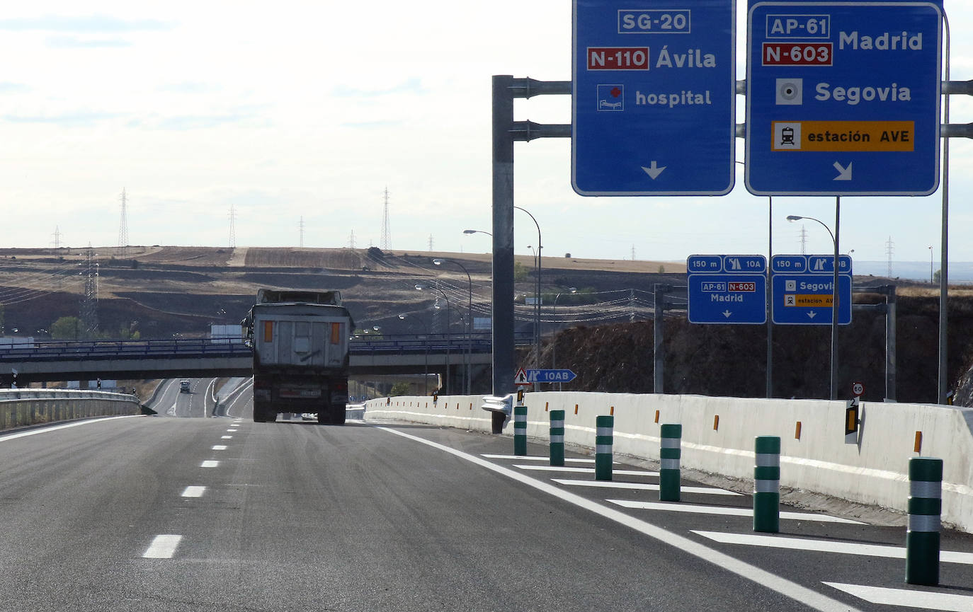 Fotos: Apertura de un tramo de las obras de desdoblamiento de la SG-20