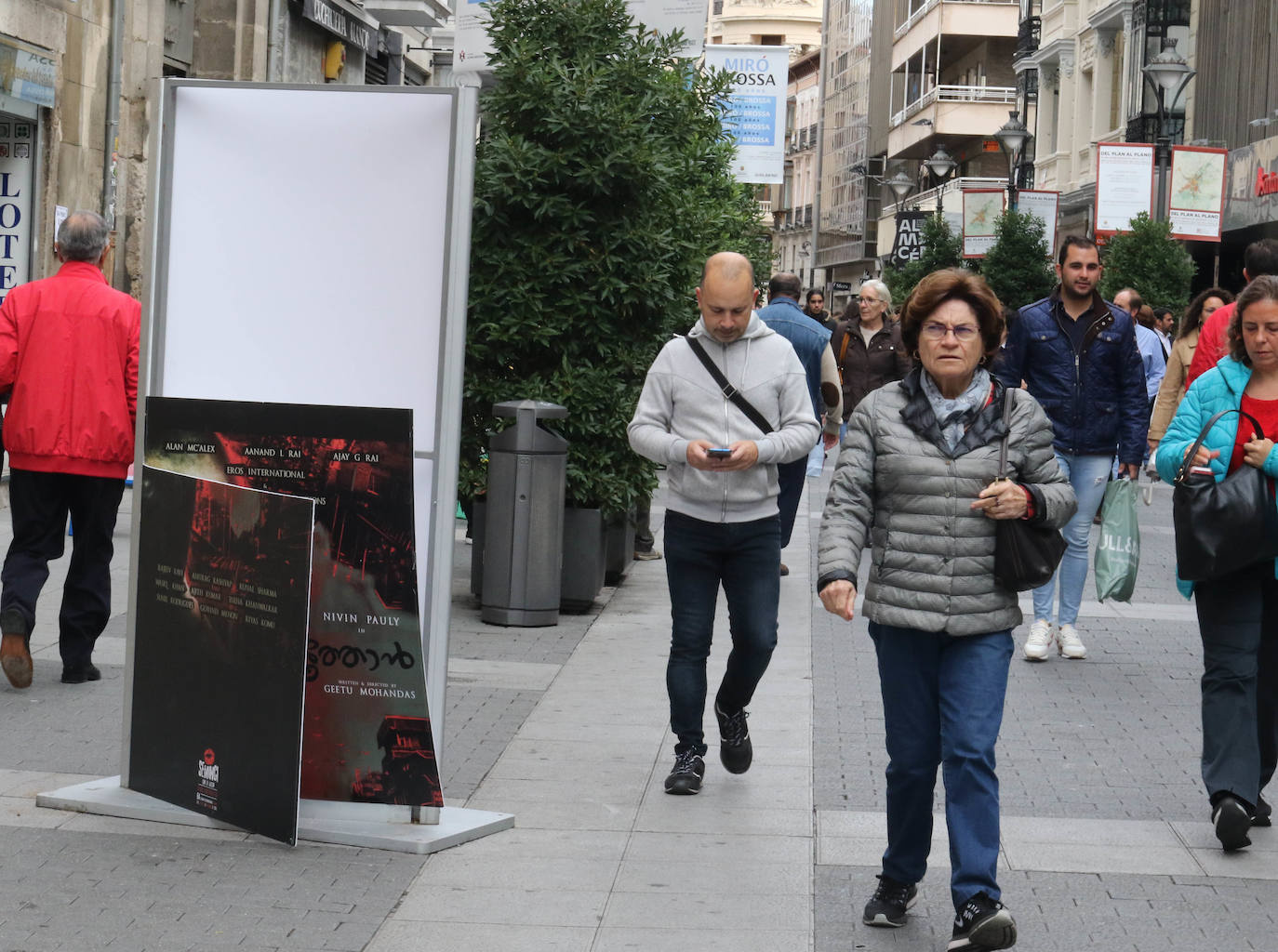 Varios carteles anunciadores de películas del Festival de Cine han amanecido destrozados en la calle Santiago. 