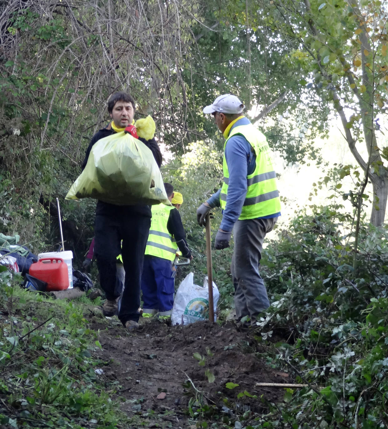 Limpieza de la senda del Pisuerga. 