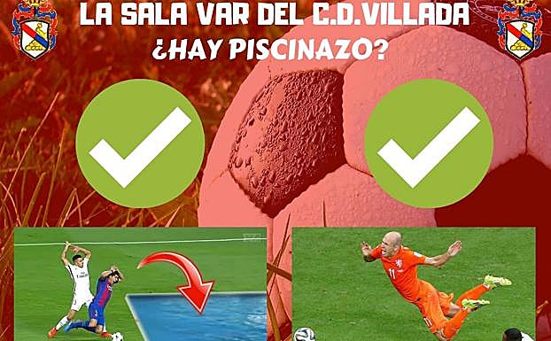 un cartel con una jugada dudosa, colgado en una pared del bar.