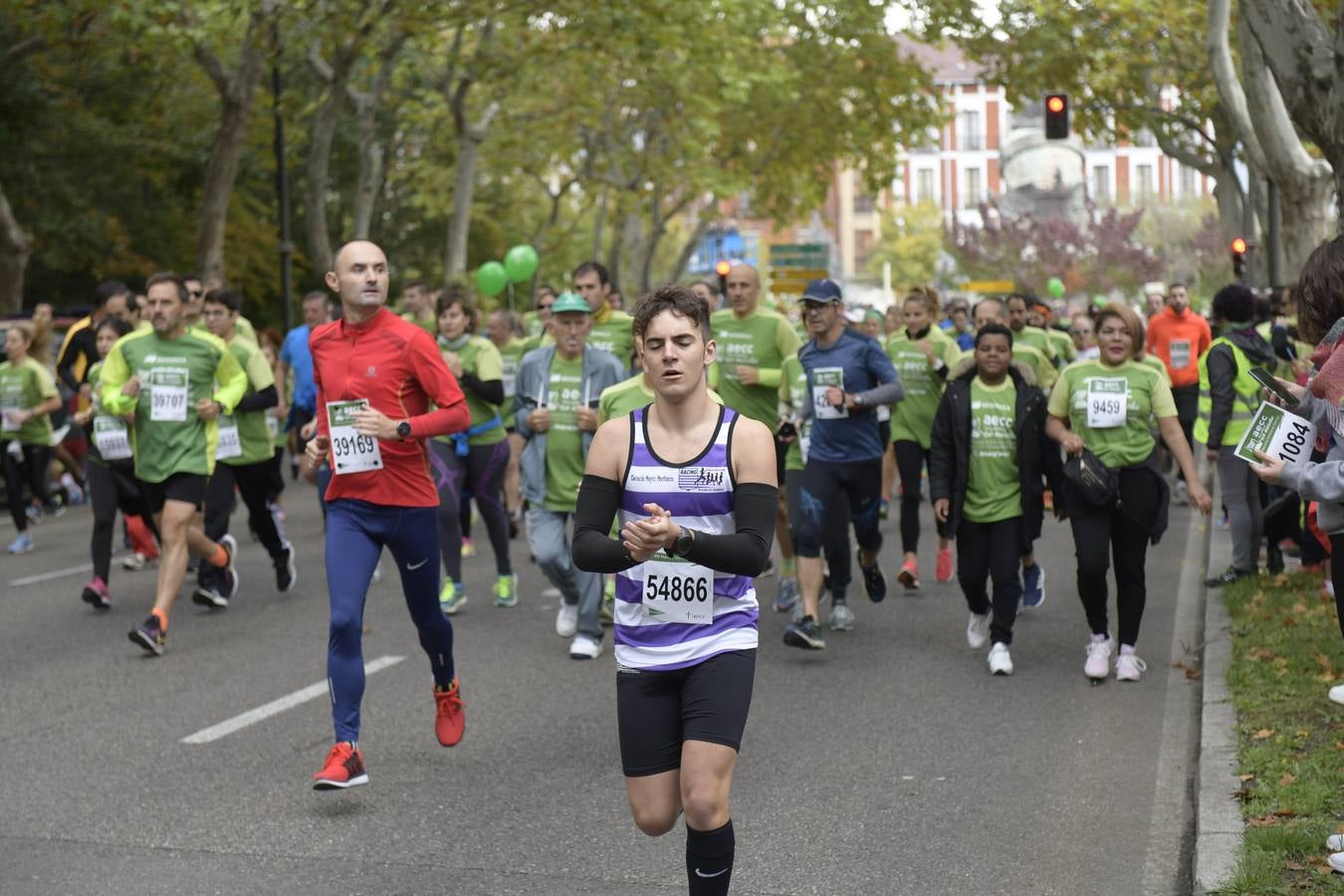 Corredores de la marcha contra el cáncer. 