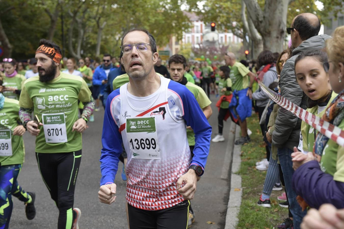 Corredores de la marcha contra el cáncer. 