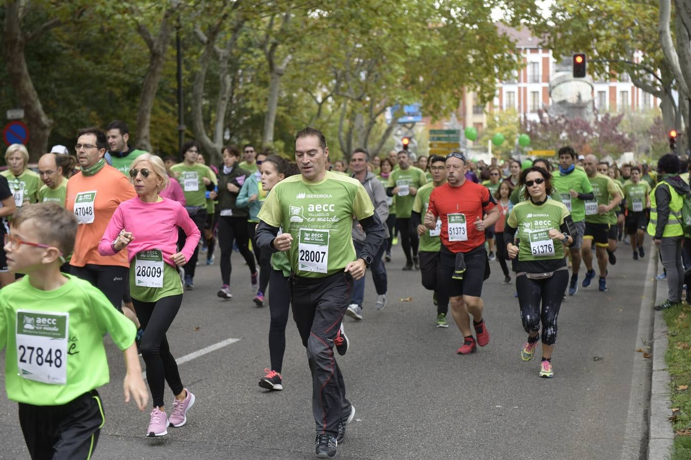 Corredores de la marcha contra el cáncer. 