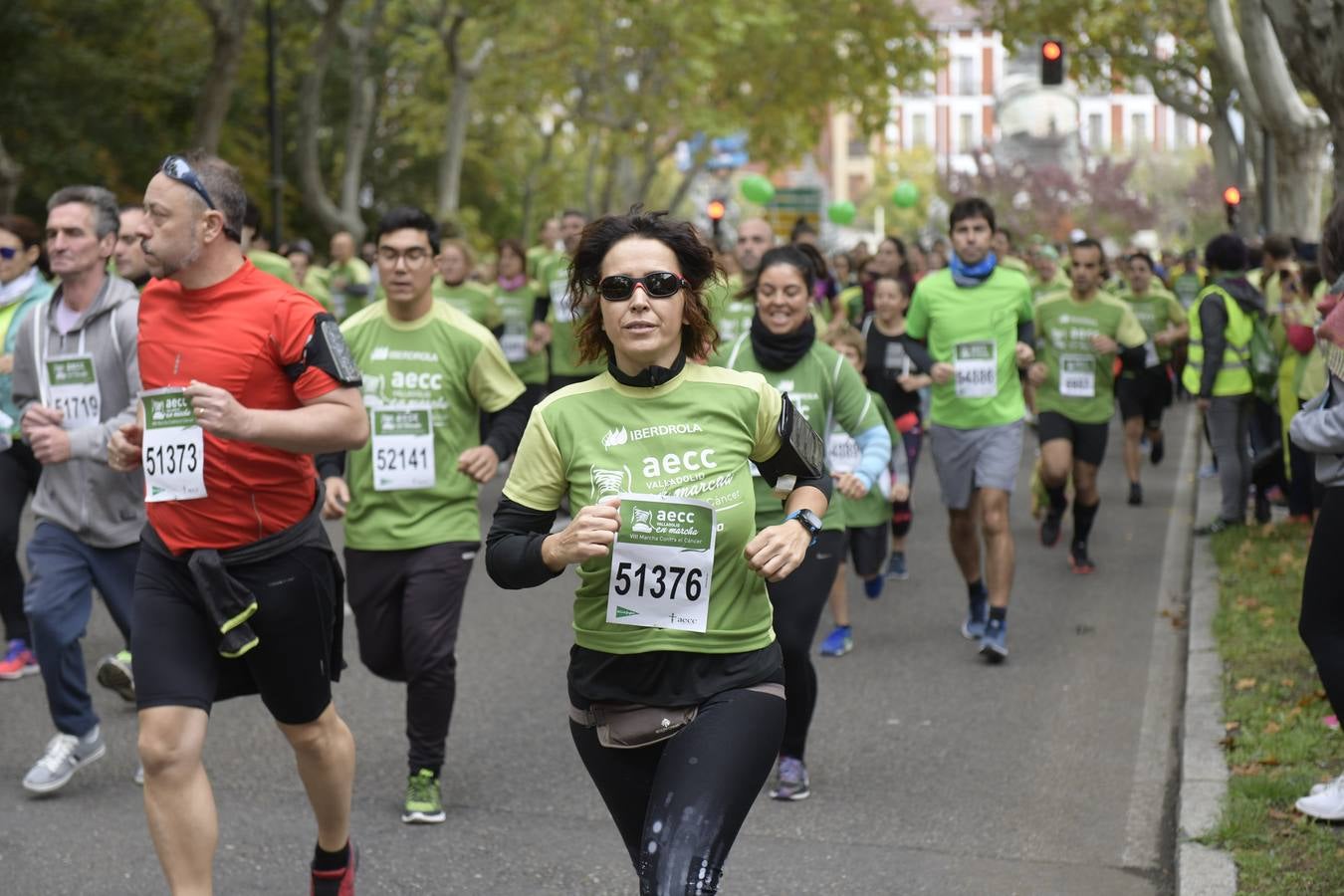 Corredores de la marcha contra el cáncer. 