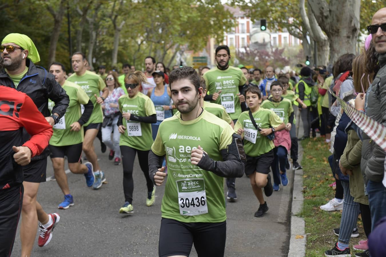 Corredores de la marcha contra el cáncer. 