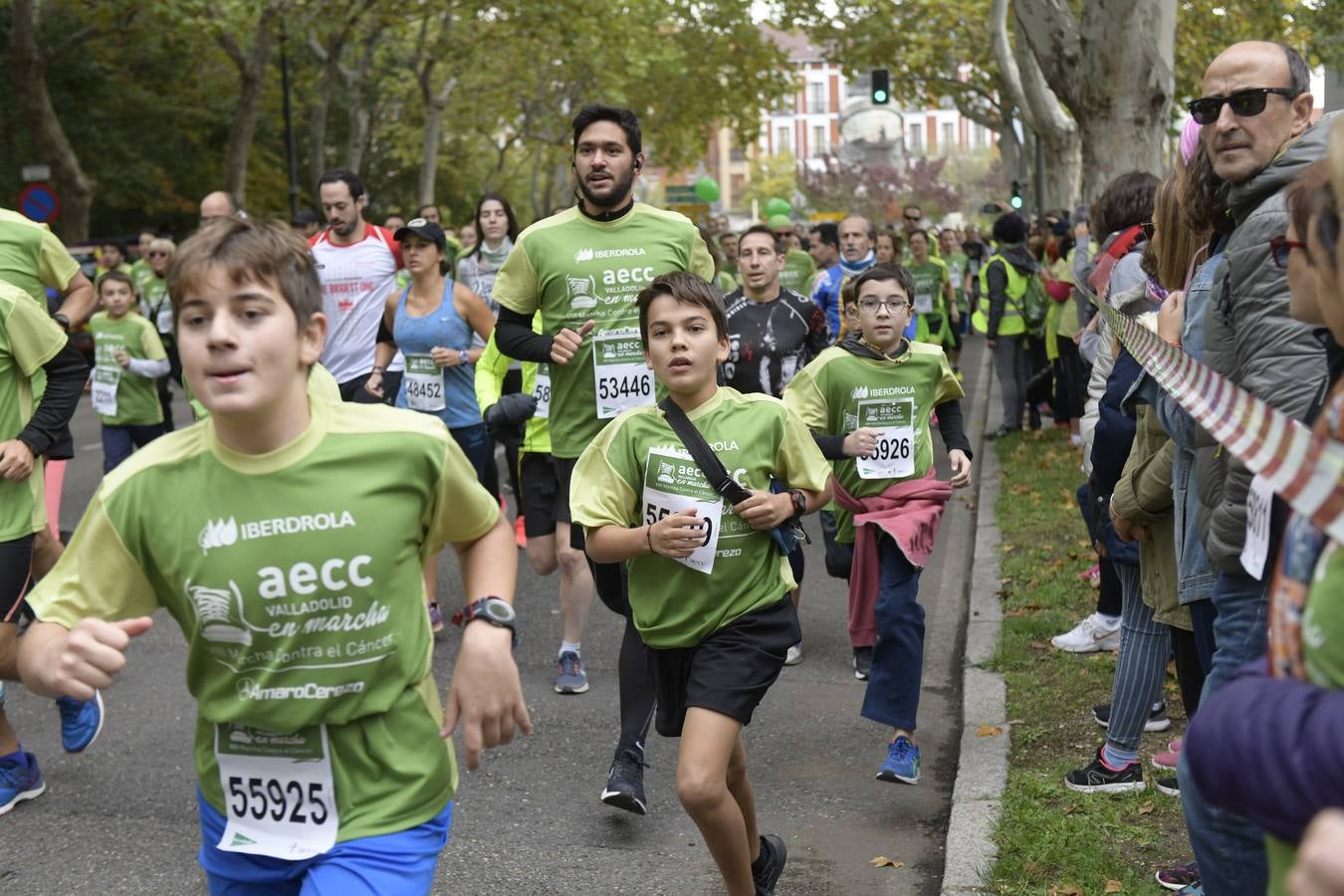 Corredores de la marcha contra el cáncer. 