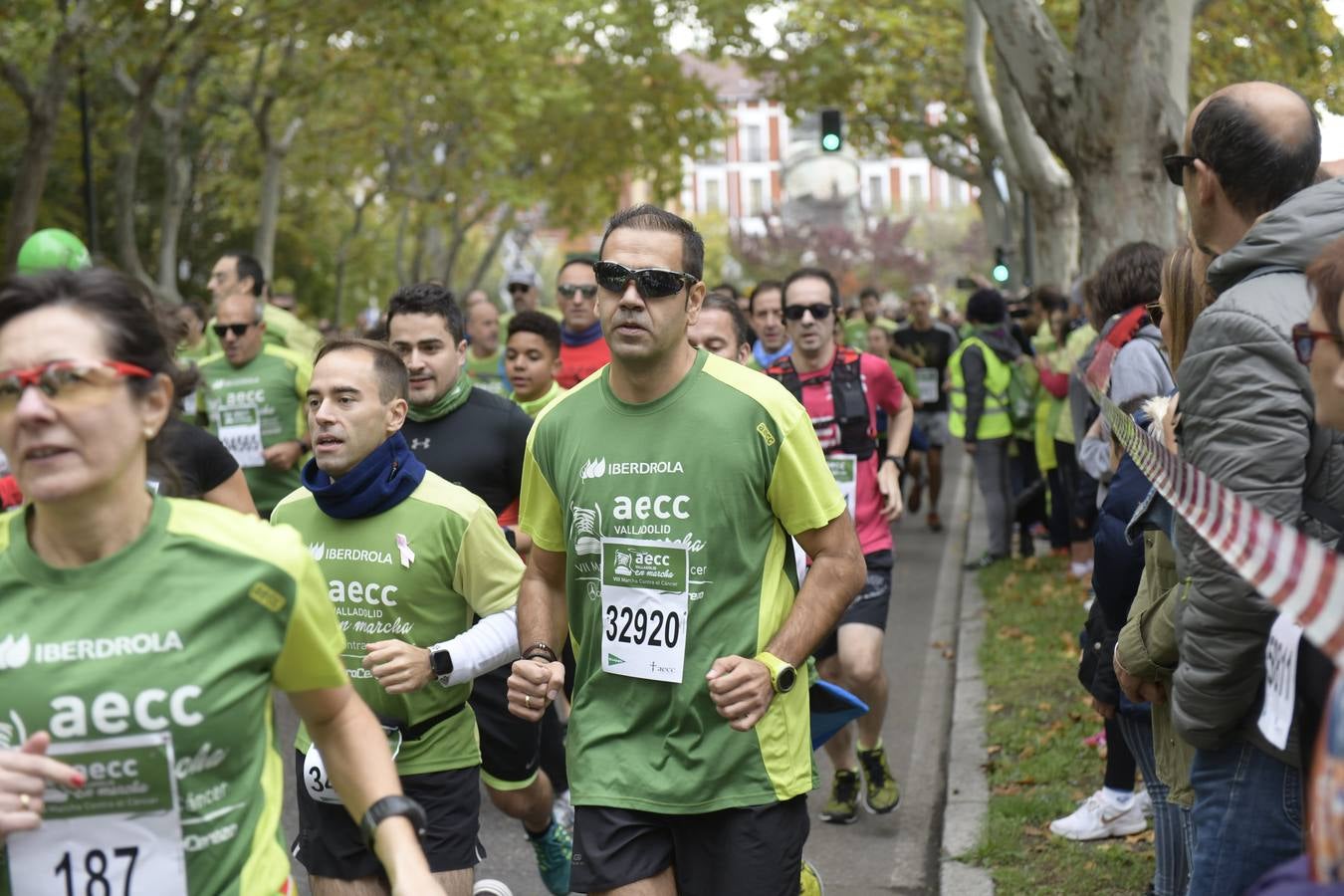 Corredores de la marcha contra el cáncer. 